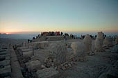 Nemrut Dagi Milli Parki, the tomb of King  Antiochos I, sunset on west terrace